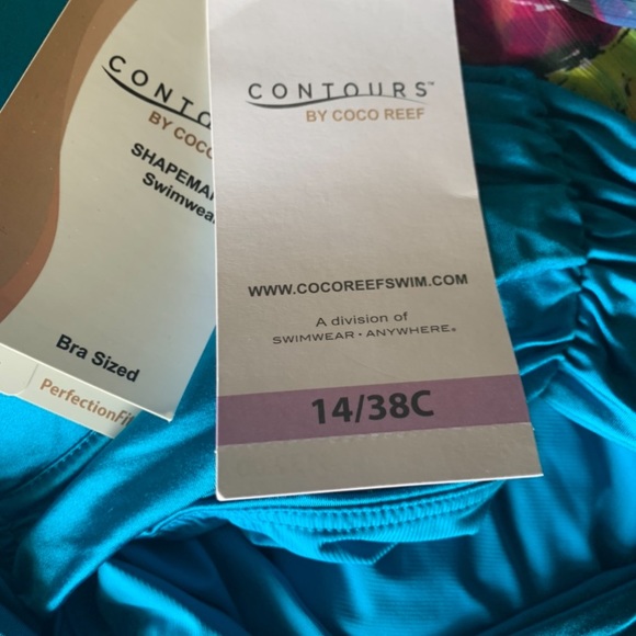 Contours by CoCo Reef Luminous Halter Swim NWT - Picture 5 of 7